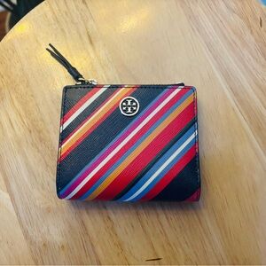 Tory Burch NWOT Colorful Striped Wallet
